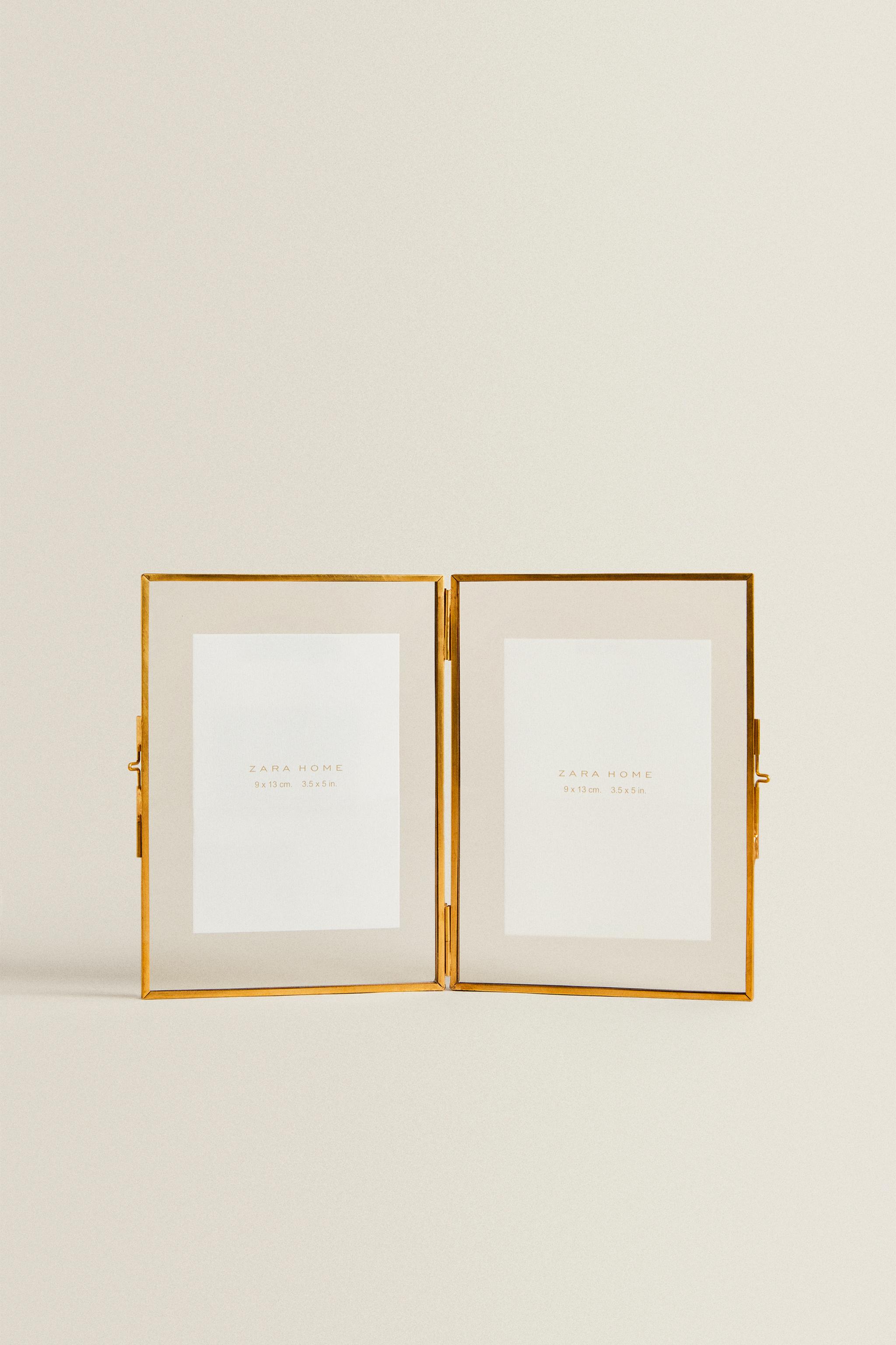 GOLDEN DOUBLE PICTURE FRAME